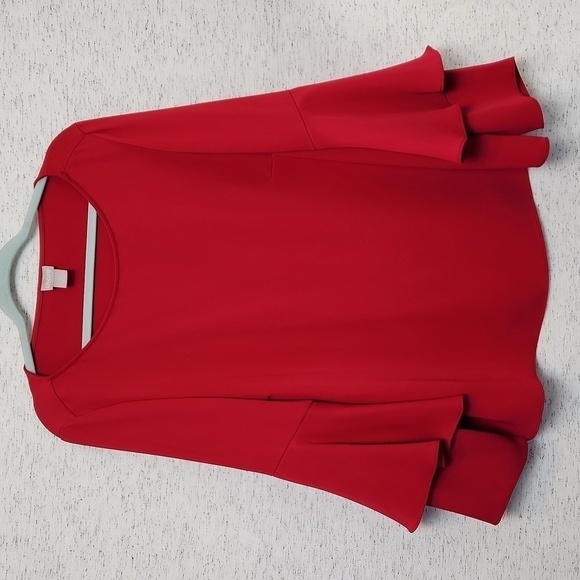 Chico's Tops - NWOT Red Flutter Sleeve Blouse
